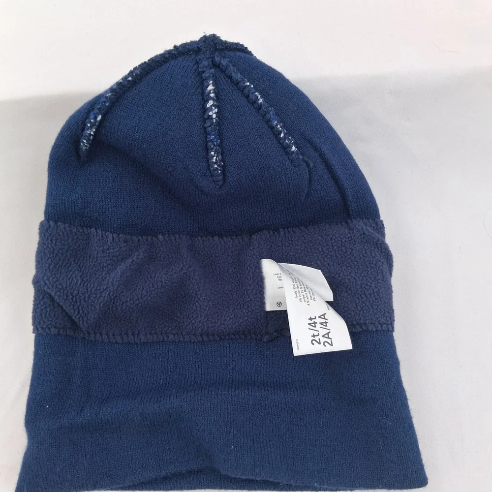 Carters‎ Kids Blue Dinosaur Fair Isle Knit Beanie Hat Toddler Size 2T 4T